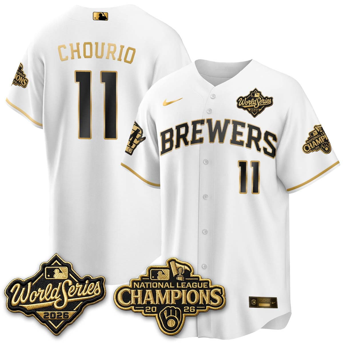 MIL W.S 26 & 2026 NL Champions Navy Jersey - Stitched