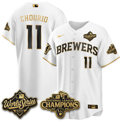 MIL W.S 26 & 2026 NL Champions Navy Jersey - Stitched