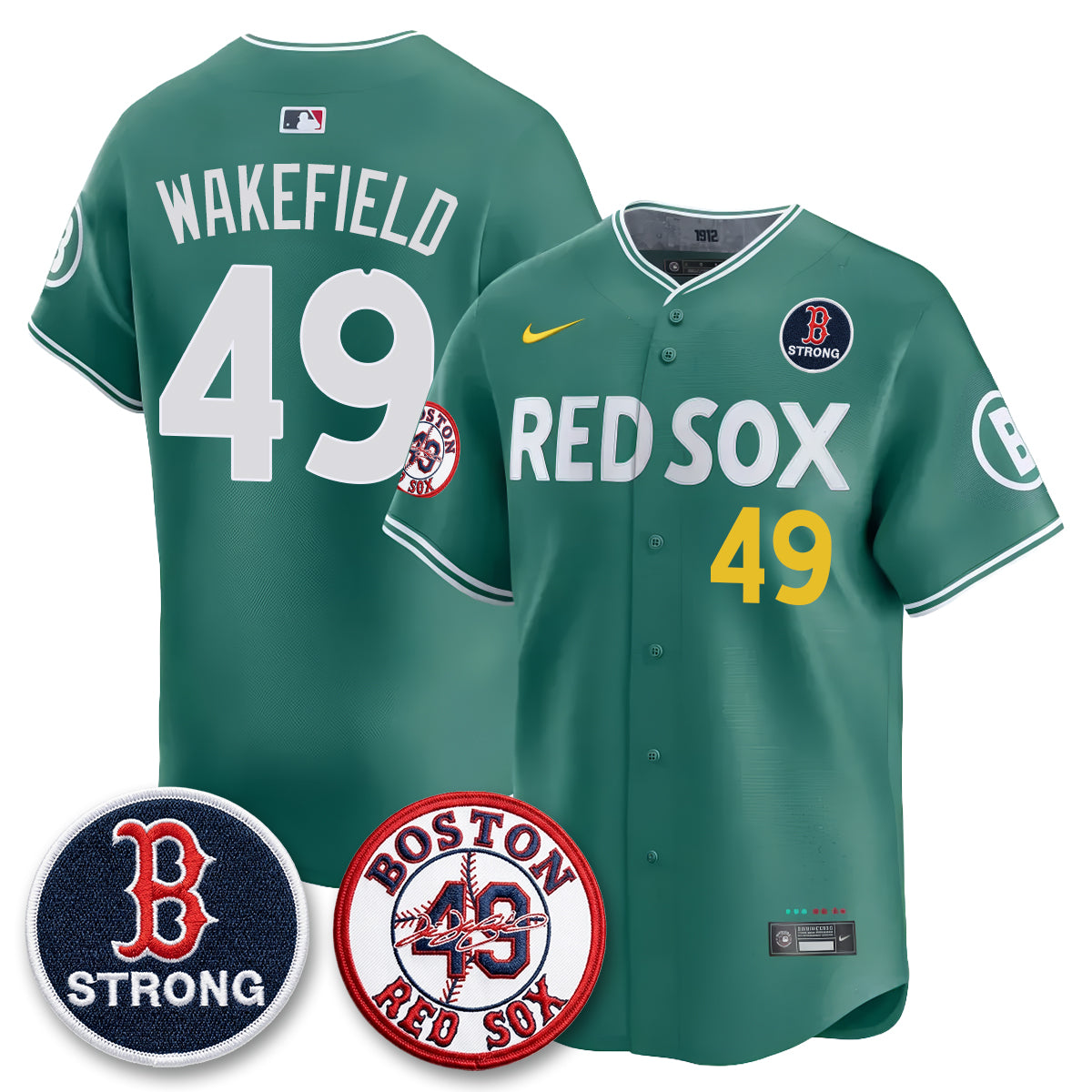 BOS Tim Wakefield Memorial Patch Vaper Premier Limited Jersey - All Stitched V2