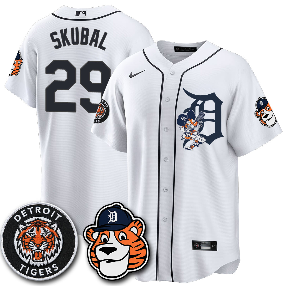 Detroit Tigers Paws Edition Vapor Limited Jersey - Stitched
