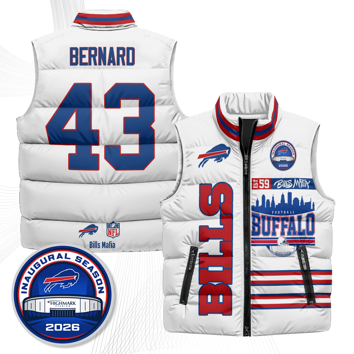 BUF "Mafia" Edition Puffer Vest - Printed