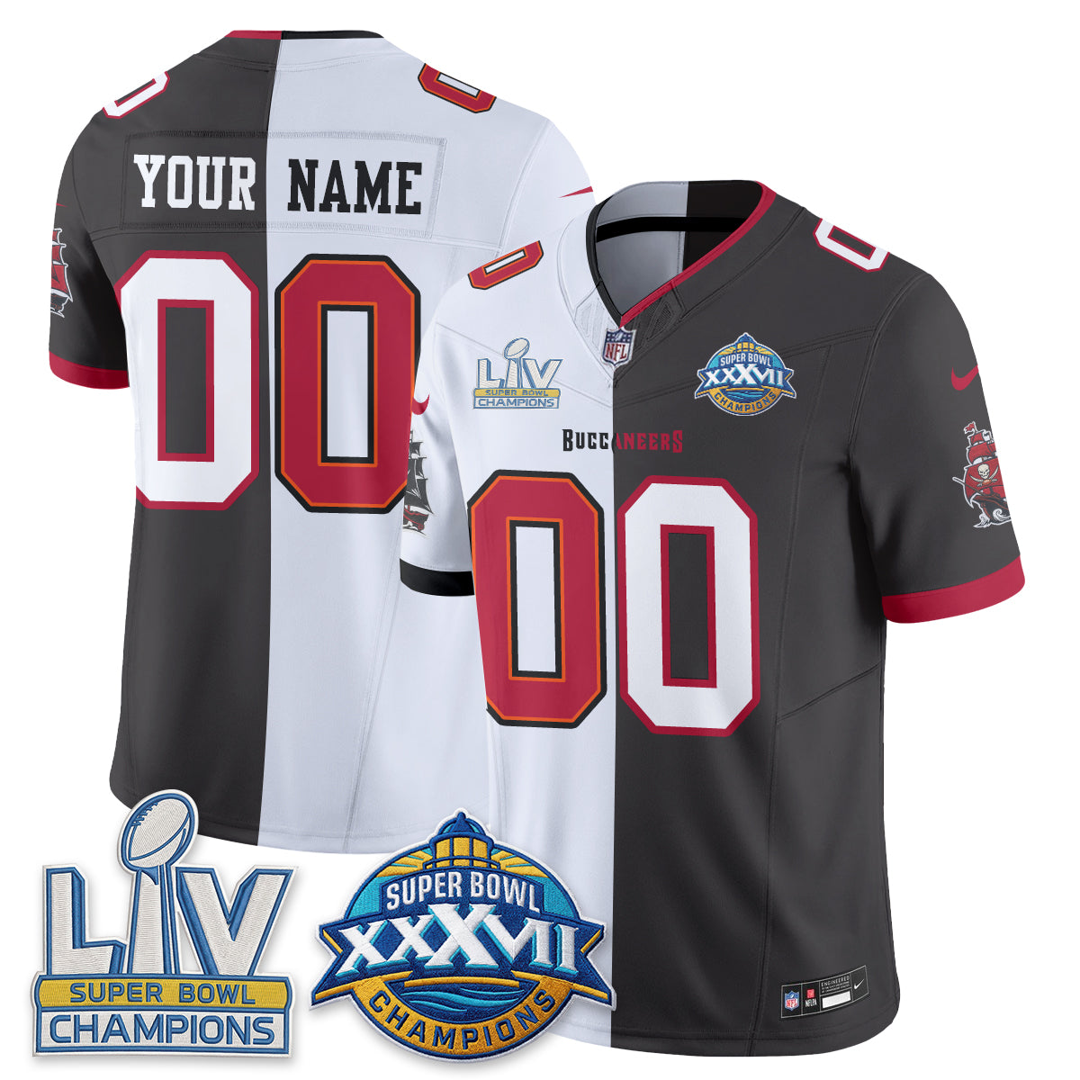 TB S.Bowl Split Edition Vapor Custom Jersey - Stitched