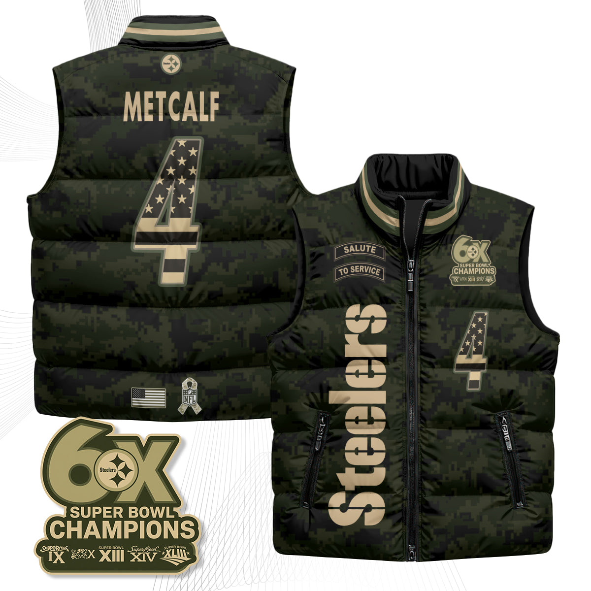 PIT 2026 Salute to Service Puffer Vest - Printed