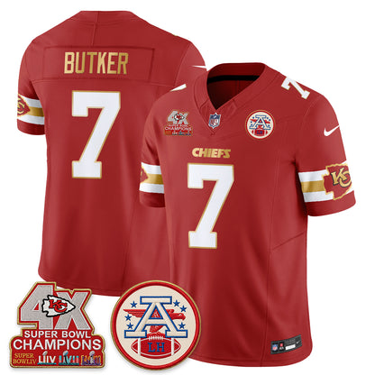 KC 4X Champs Gold Edition Vapor Jersey - Stitched