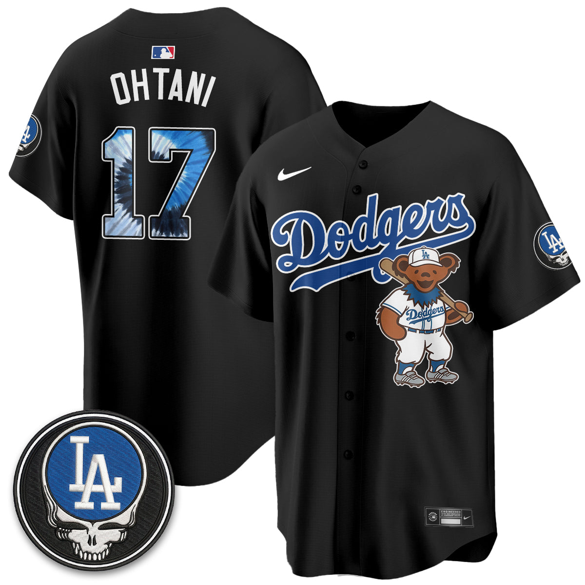 Los Angeles Dodgers x Grateful Dead Edition Vapor Jersey - Stitched
