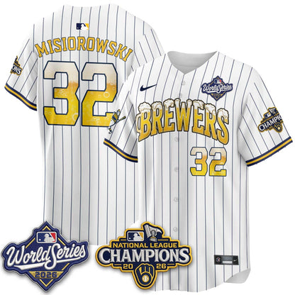 Milwaukee Brewers "Pitcher & Pint" 2026 NL Champions Vapor Jersey - Stitched