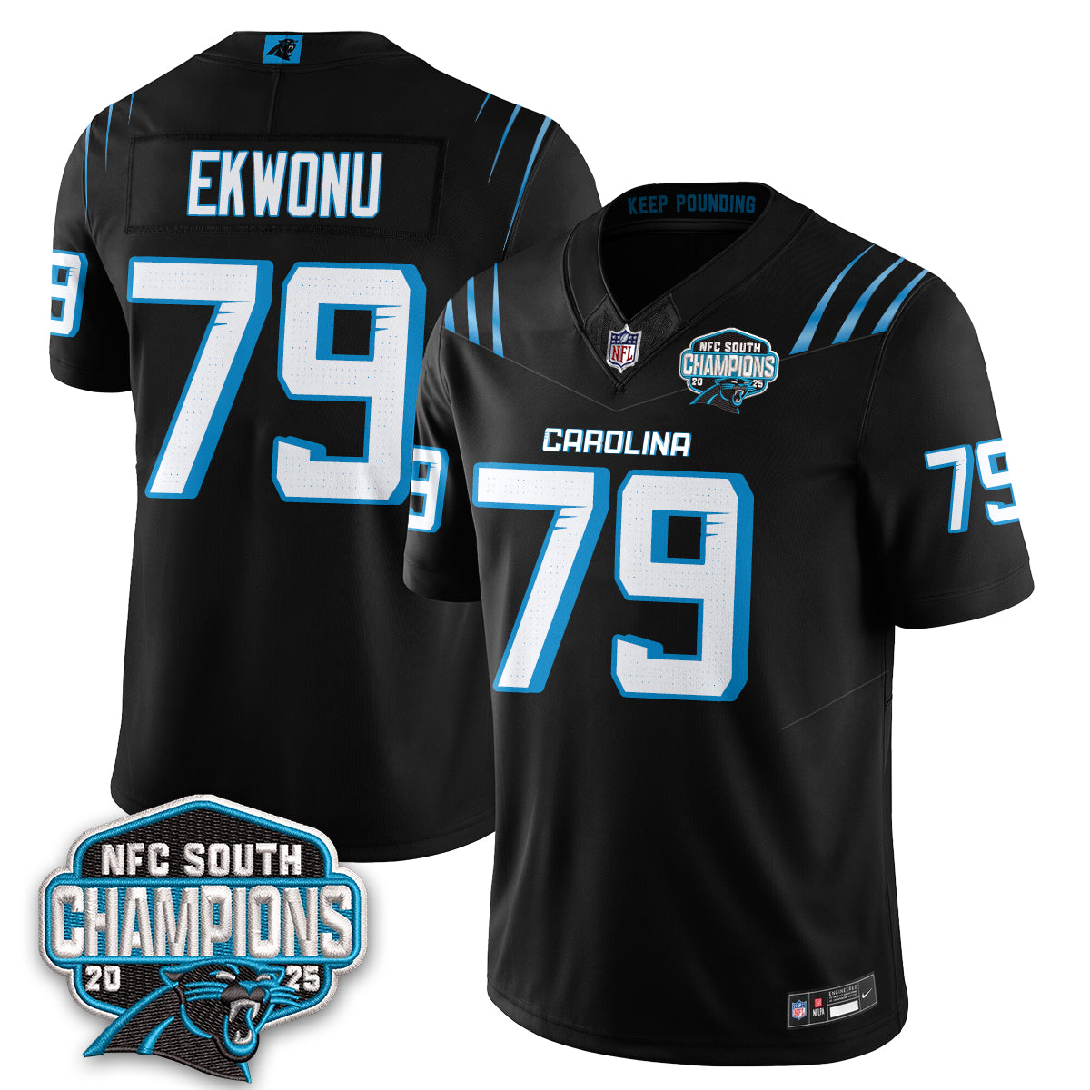Carolina Panthers Fangear Edition Vapor Jersey - Stitched