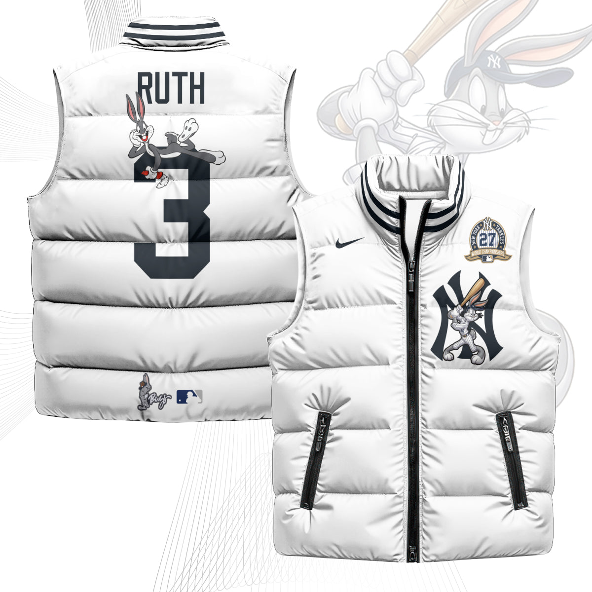 New York Yankees Edition Unisex Puffer Vest - Printed