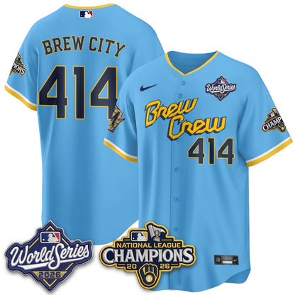 MIL W.S 26 & 2026 NL Champions Navy Jersey - Stitched