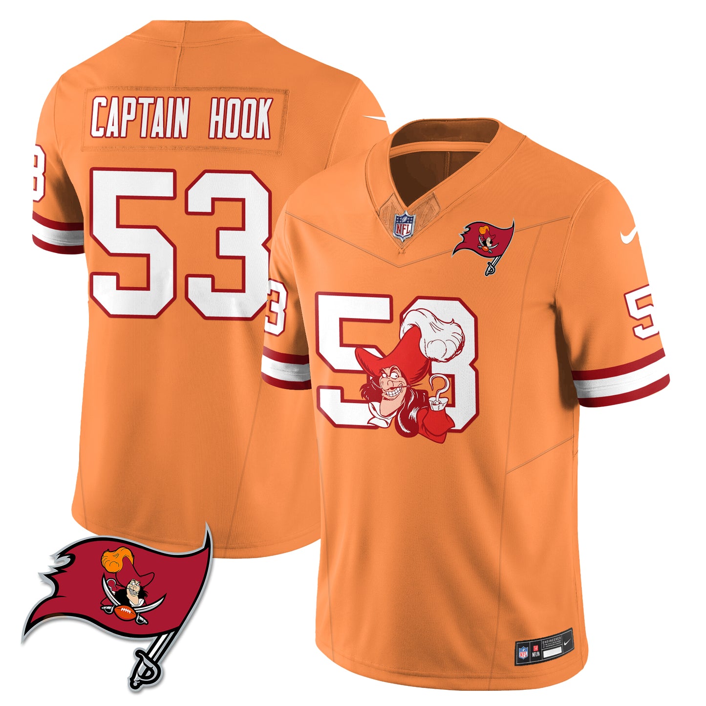 Tampa Bay Buccaneers x Red Coat Captain Edition Vapor Jersey - Stitched