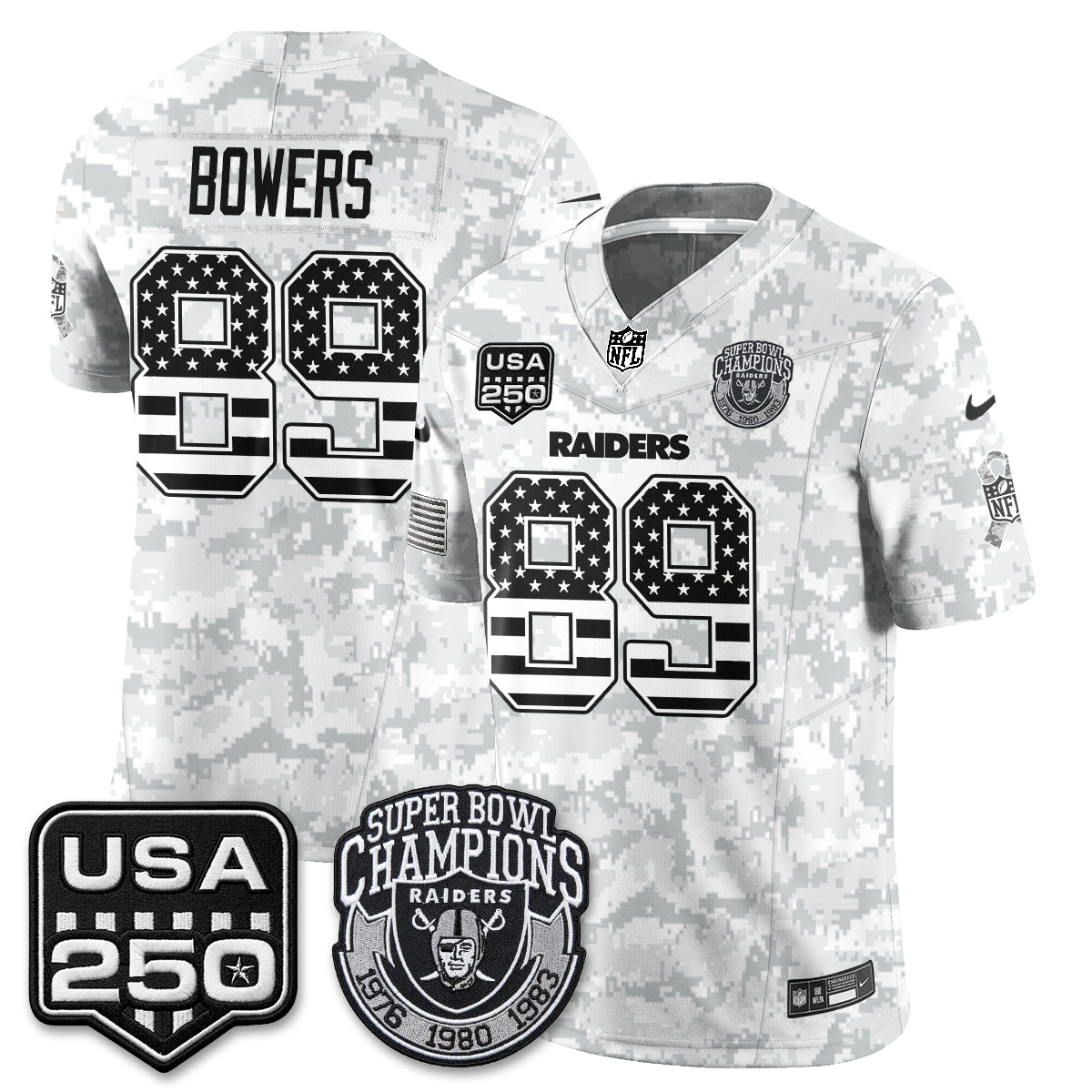 Las Vegas Raiders 2026 Salute to Service Edition Vapor Jersey - Stitched