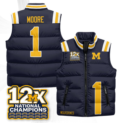 MICH 12X Champs Puffer Vest - Printed