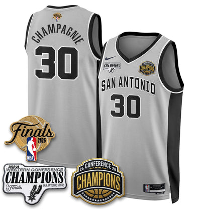SAS 2026 NBA Western Conference Champions Vapor Jersey V3 - Stitched
