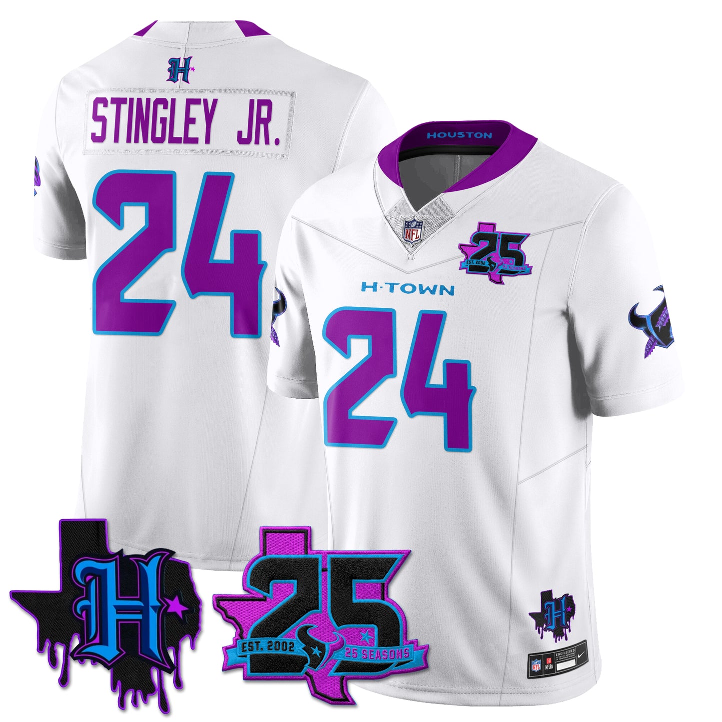 HOU 25th Seasons in 2026 DJ Screw Vapor Limited Jersey - All Stitched