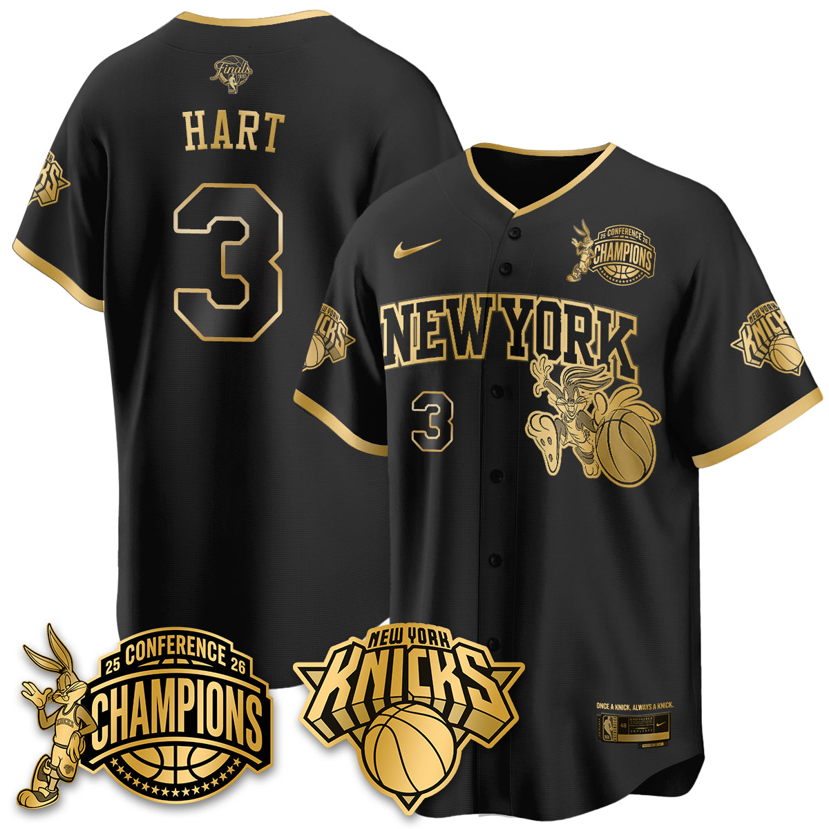 New York Knicks 2026 NBA Finals x Bunny Vapor Jersey V2- Stitched