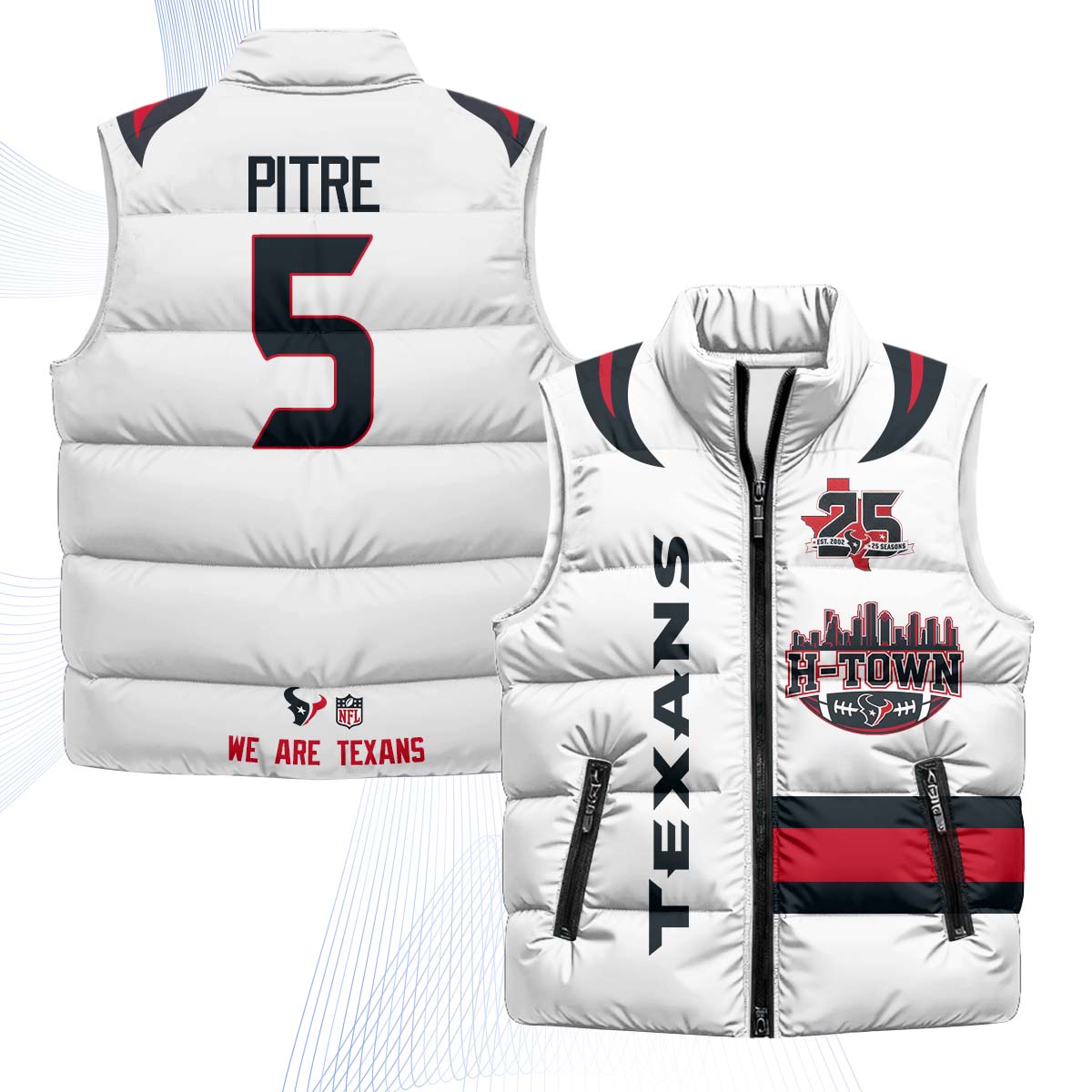 HOU "H-Town" Puffer Vest - Printed