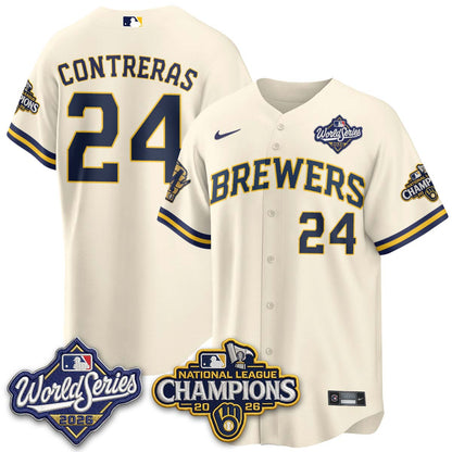 MIL W.S 26 & 2026 NL Champions Navy Jersey - Stitched