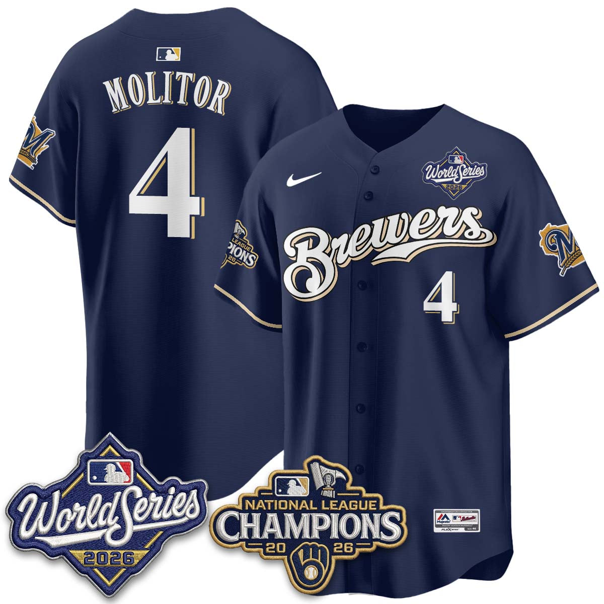 MIL 2026 NL Champions Throwback Jersey - Stitched