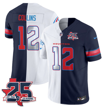 HOU Fan Gear Split Vapor Jersey - Stitched