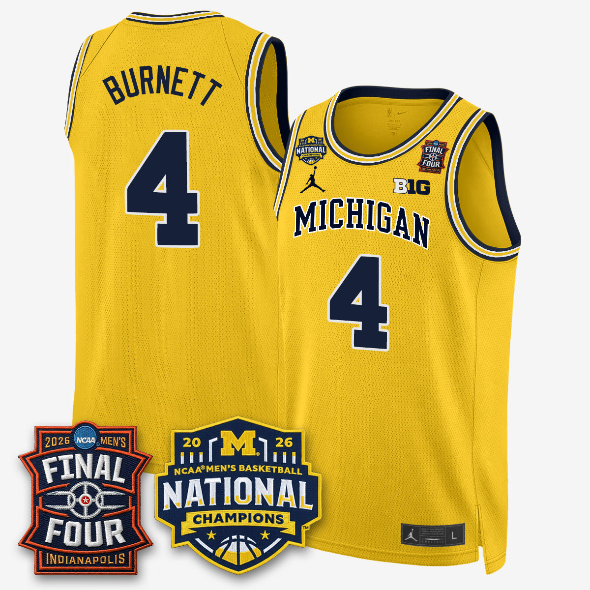 MICH 2026 NCAA Basketball Champions Limited Jersey - All Stitched