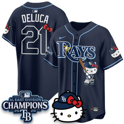 Tampa Bay Rays x Meow KT 2026 AL East Champs Vapor Jersey - Stitched
