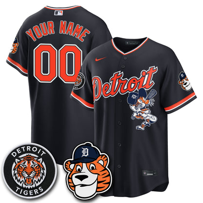 Detroit Tigers Paws Edition Vapor Limited  Custom Jersey - Stitched