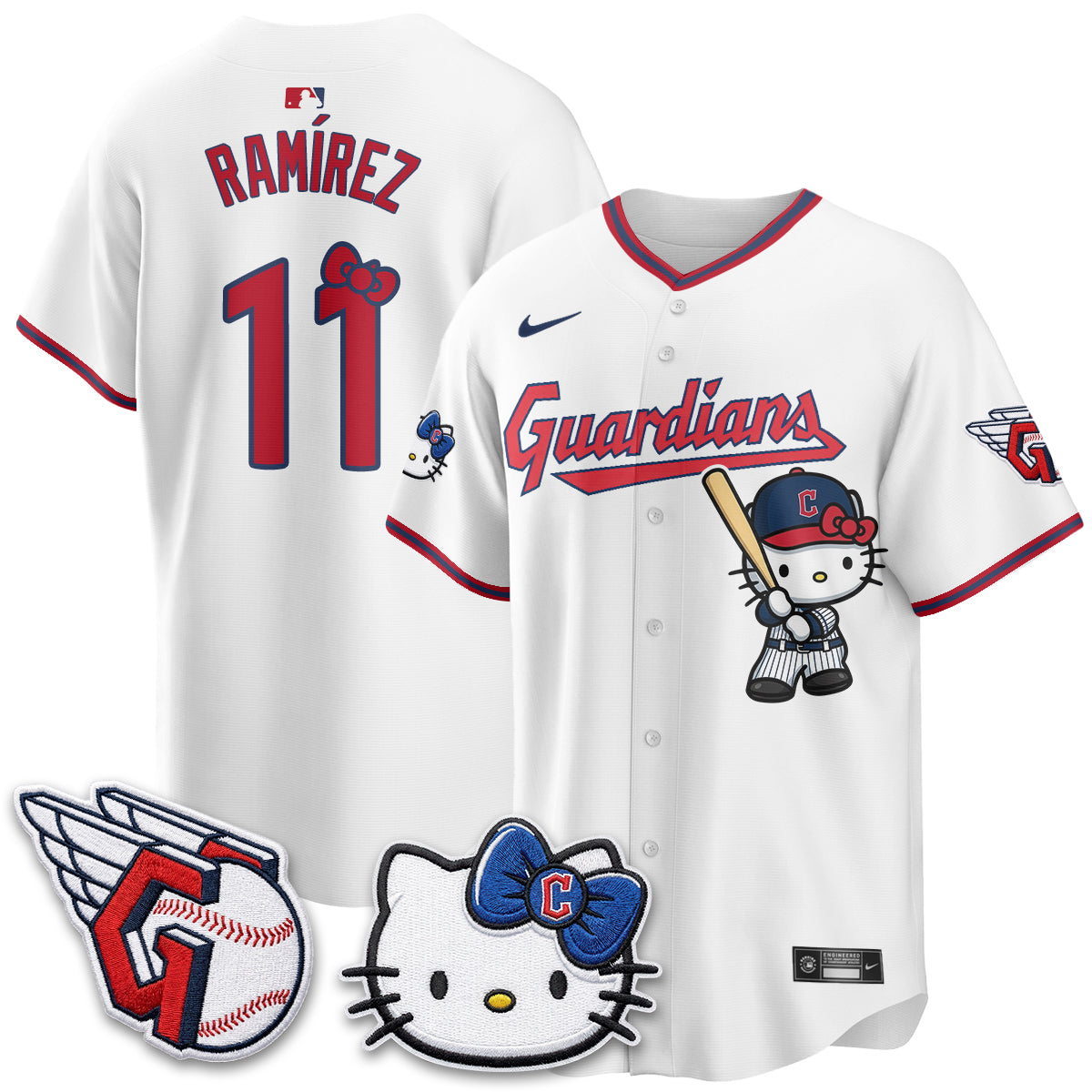 Cleveland Guardians x Meow KT Vapor Jersey - Stitched