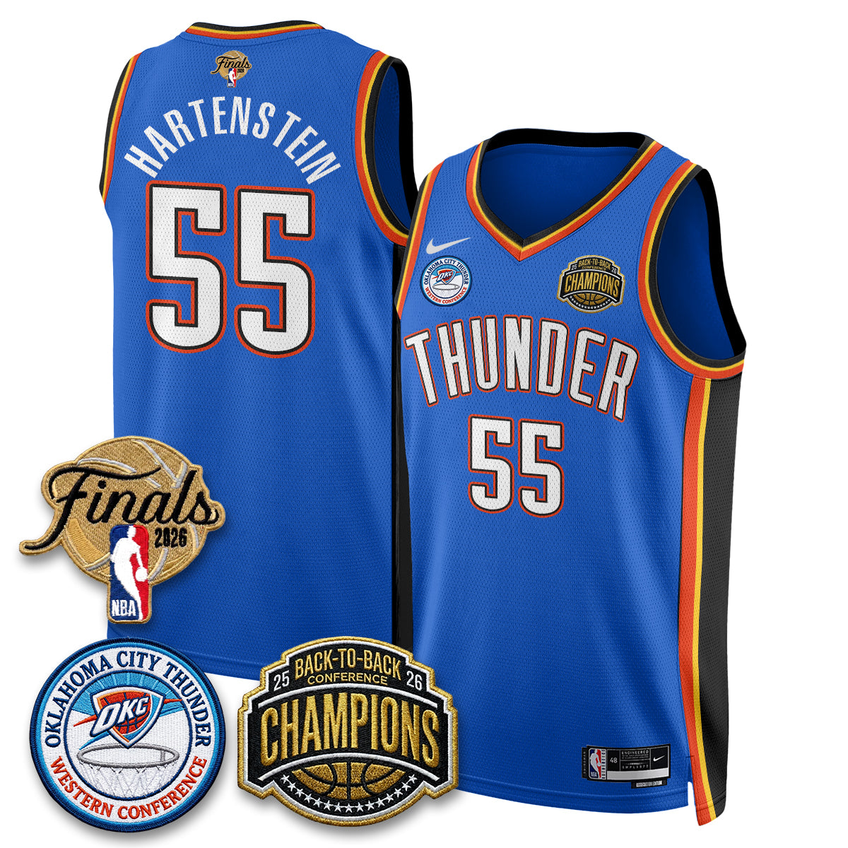OKC 2026 NBA Western Conference Champions Vapor Jersey - Stitched