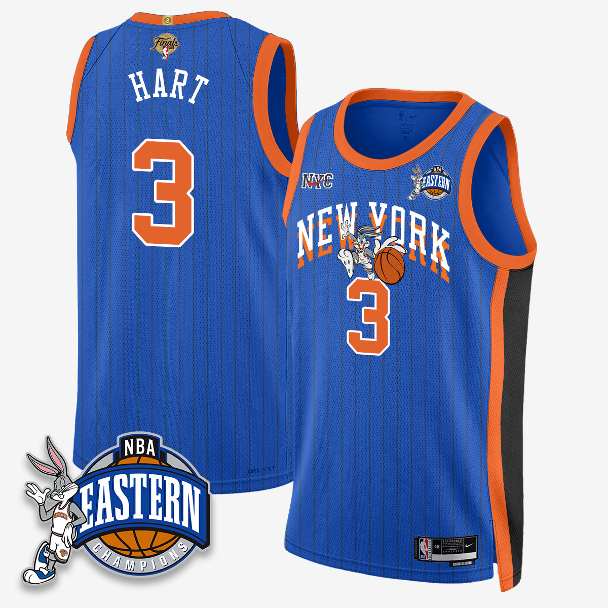 New York Knicks 2026 NBA Finals x Bunny Vapor Jersey - Stitched
