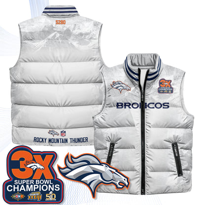 Denver Broncos Fan Gear Edition Unisex Puffer Vest - Printed