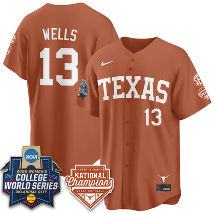 TEX Softball 2026 World Series (WCWS) Vapor Premier Limited Jersey - B2B Champs - Stitched