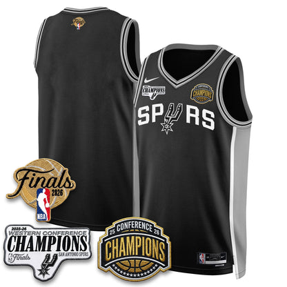 SAS 2026 NBA Western Conference Champions Vapor Jersey V3 - Stitched
