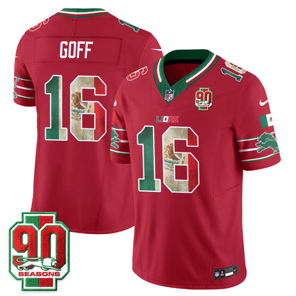 Detroit Lions Mexico Edition Vapor Jersey - Stitched