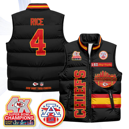 KC Arrowhead Puffer Vest - Printed