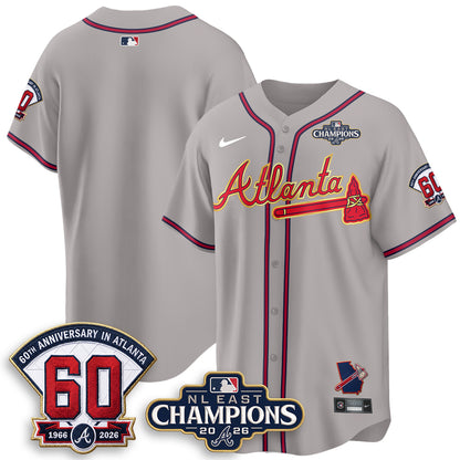 Atlanta Braves 2026 NL East Champs Gold Edition Vapor Jersey - Stitched
