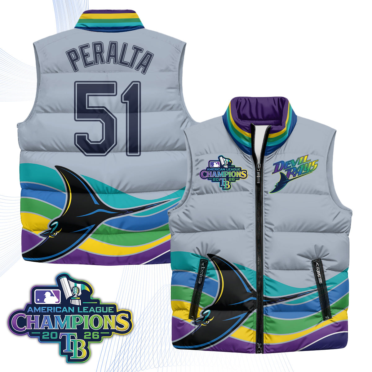 TB 2026 AL Champions Limited Puffer Vest - Printed
