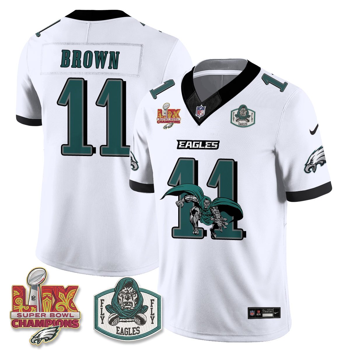 Philadelphia Eagles x Green Cape Villain Edition Vapor Jersey - Stitched