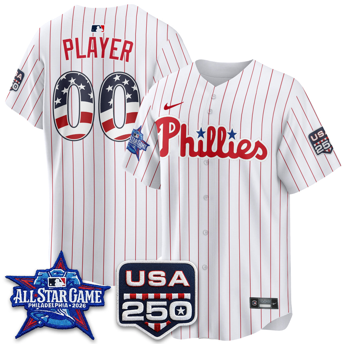 Philadelphia Phillies 2026 All Star Edition Vapor Custom Jersey - Stitched