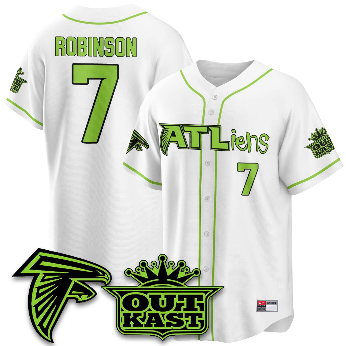 ATL 30th Anniversary ATLiens Baseball Vapor Jersey - Stitched