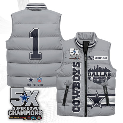 DAL "America's Team" Puffer Vest - Printed