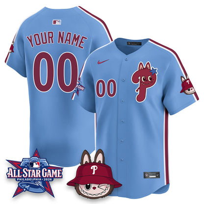 Philadelphia Phillies Fanged Rabbit Doll Vapor Limited Custom Jersey - Stitched
