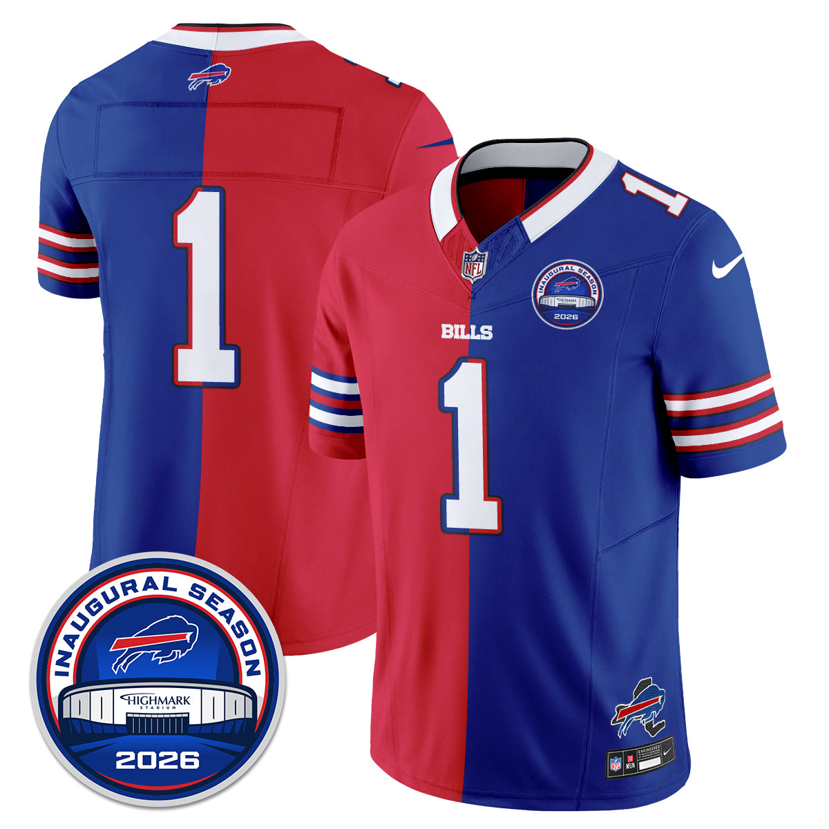 Buffalo Bills 2026 Split Edition Vapor Jersey - Stitched
