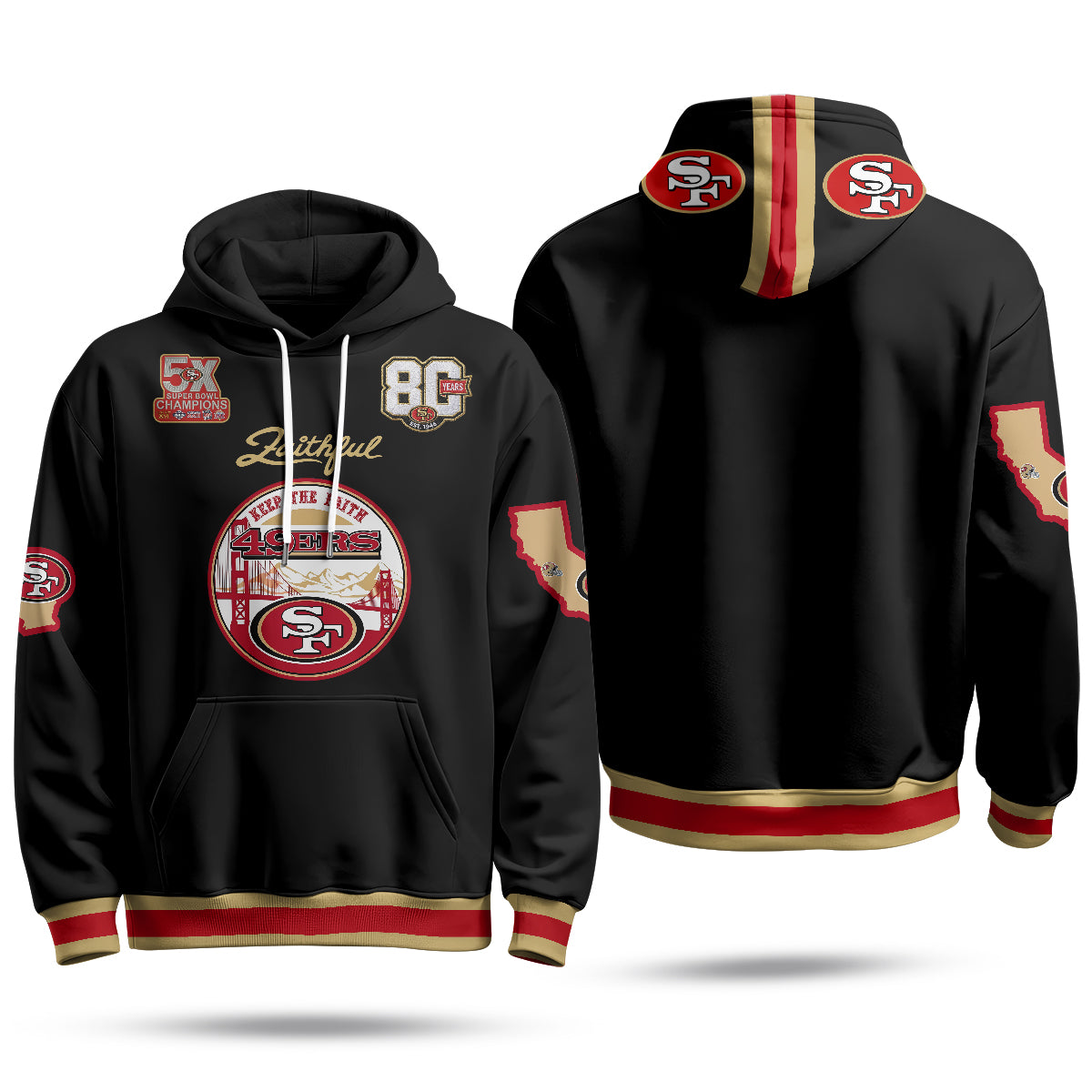 SF Faithful to The Bay Hoodie - Stitched