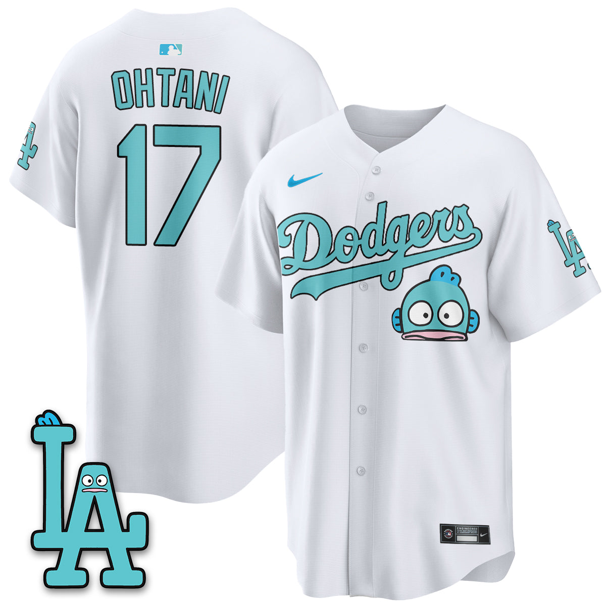 Los Angeles Dodgers x Hangyodon Edition Vapor Jersey- Stitched