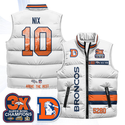 DEN "Mile High" Puffer Vest - Printed
