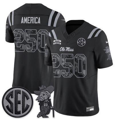 Ole Miss Rebels 2026 Salute to Service Vapor Jersey - Stitched
