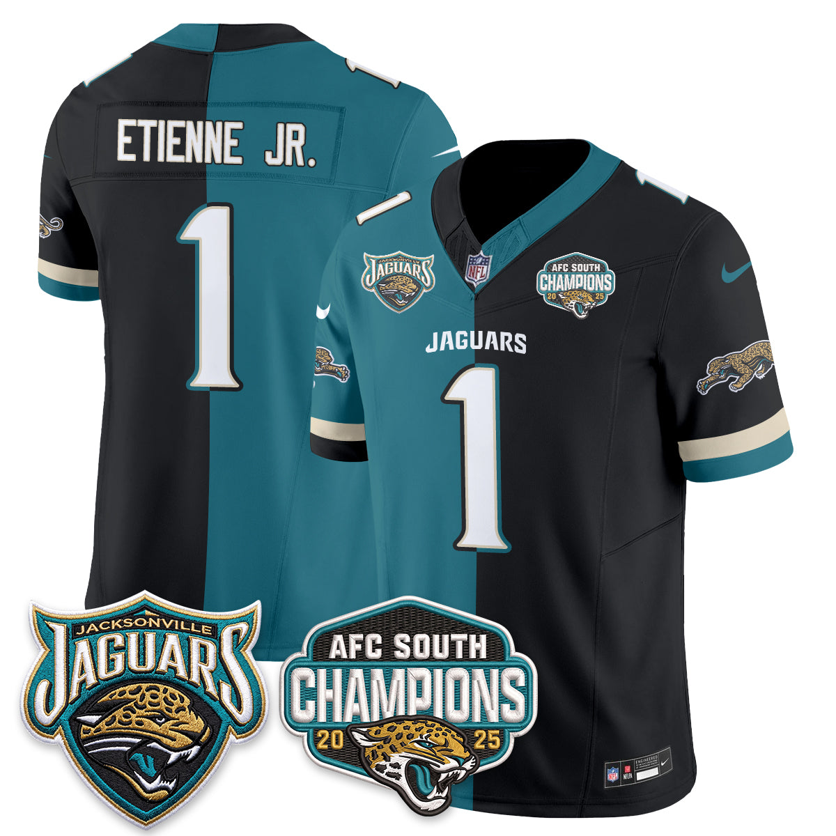 Jacksonville Jaguars Split Edition Vapor Jersey - Stitched