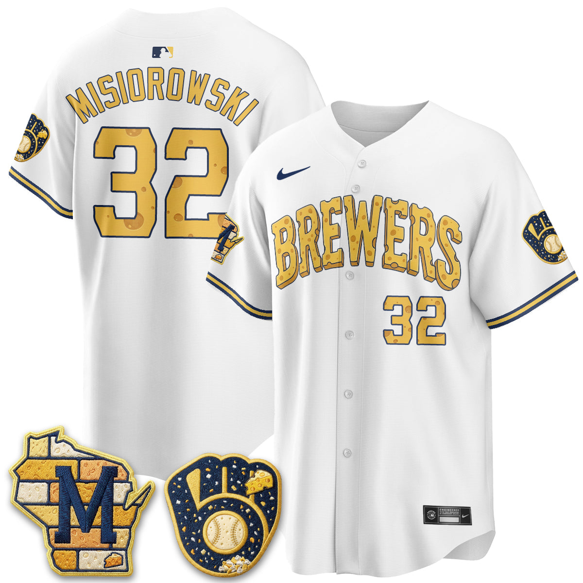 Milwaukee Brewers Cheesehead Edition Vapor Limited Jersey - Stitched
