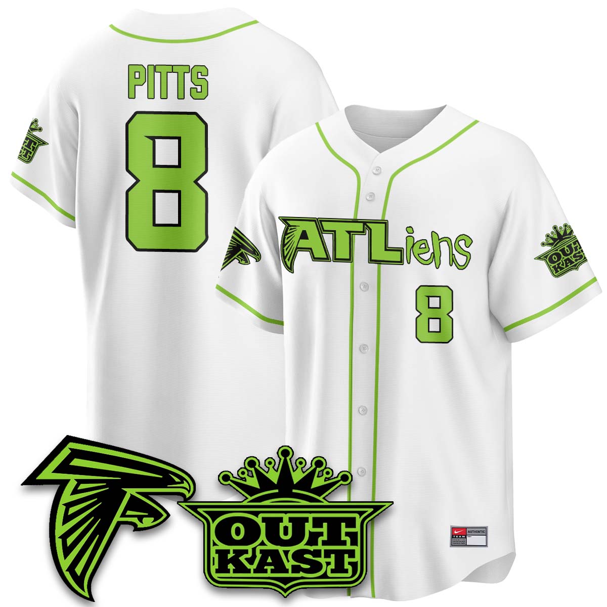 ATL 30th Anniversary ATLiens Baseball Vapor Jersey - Stitched