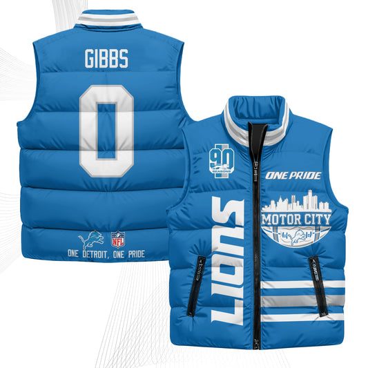 DET Motor City Puffer Vest - Printed